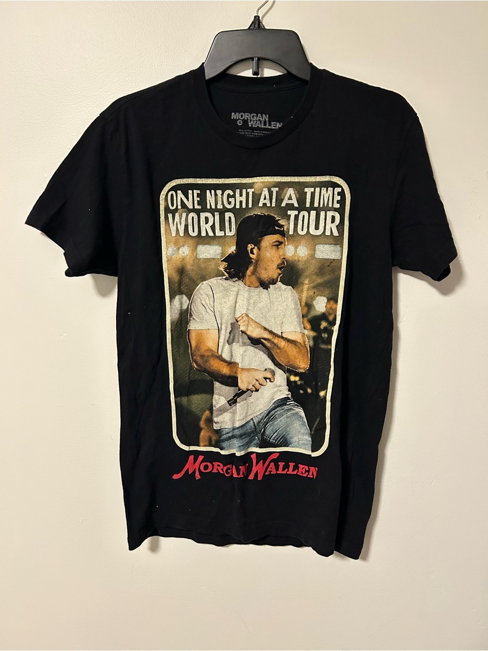 Morgan Wallen Black 'One Night At A Time' Tour Graphic Tee